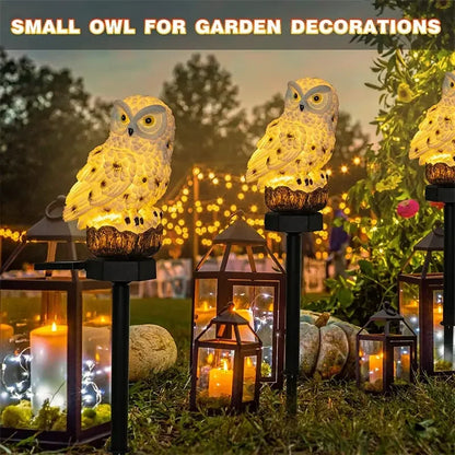 LED Solar Owl Garden Lights