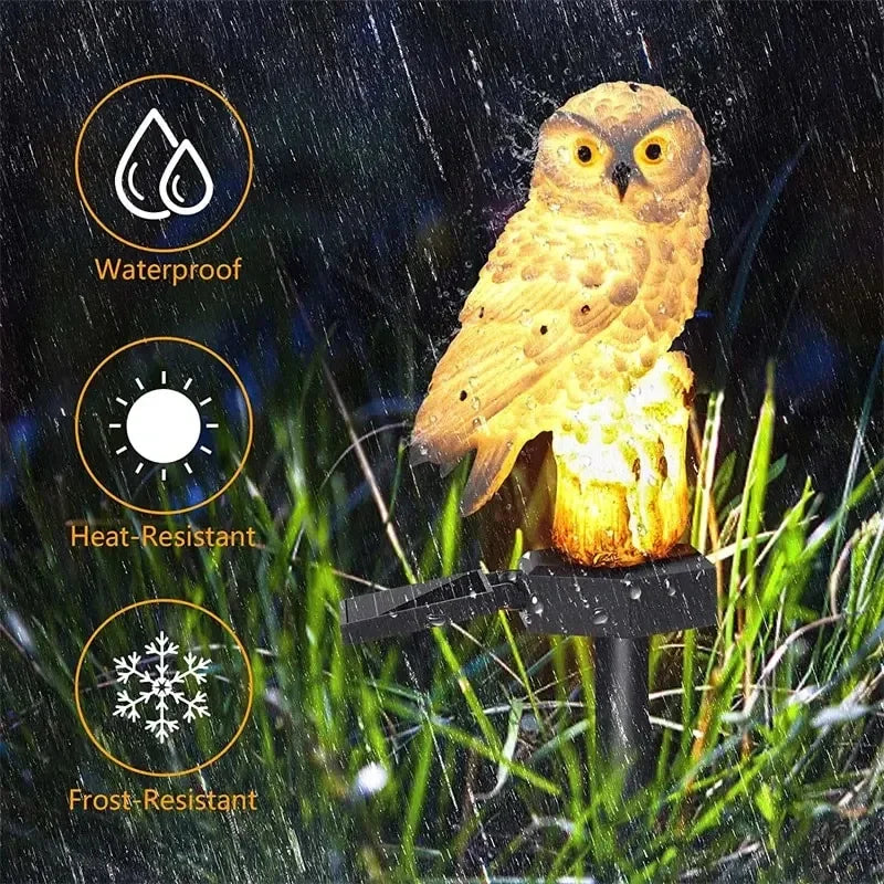 LED Solar Owl Garden Lights