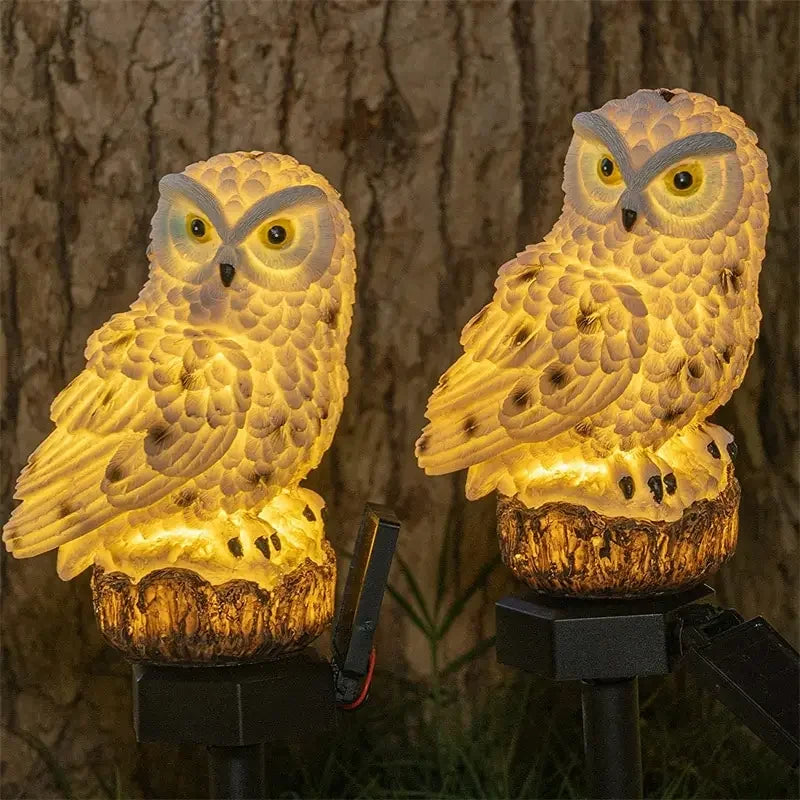 LED Solar Owl Garden Lights