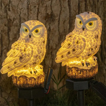 LED Solar Owl Garden Lights