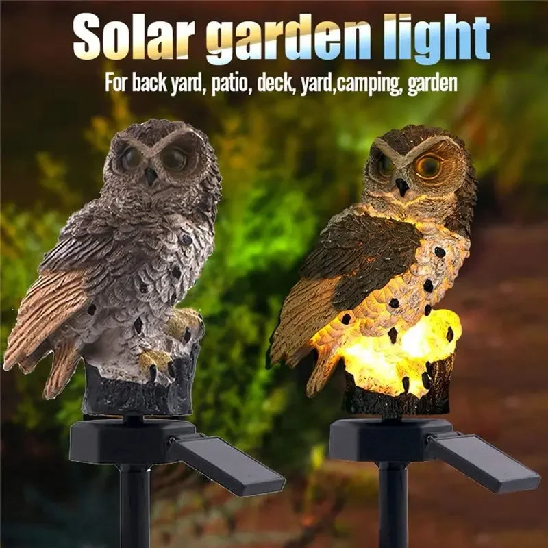 LED Solar Owl Garden Lights