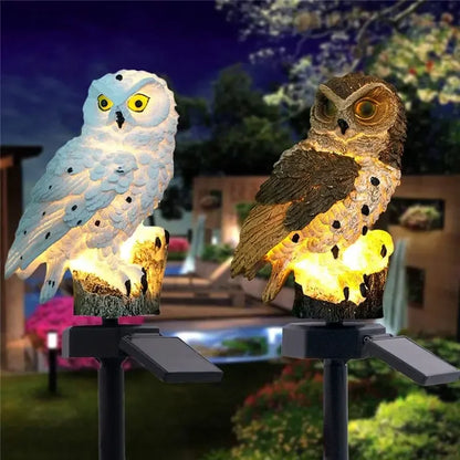 LED Solar Owl Garden Lights