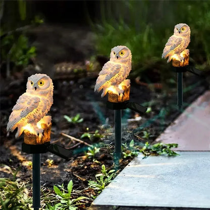 LED Solar Owl Garden Lights