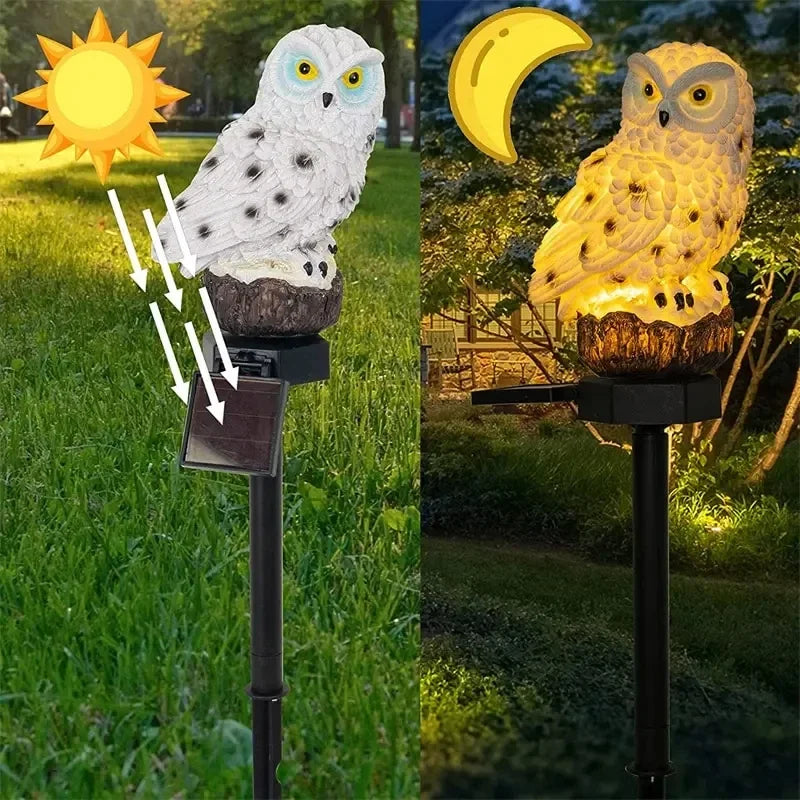 LED Solar Owl Garden Lights