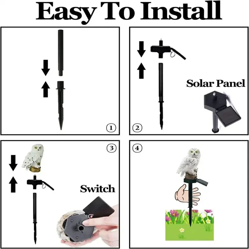 LED Solar Owl Garden Lights