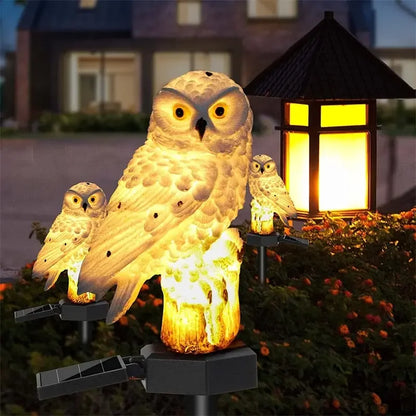 LED Solar Owl Garden Lights